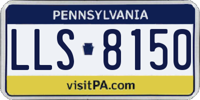 PA license plate LLS8150