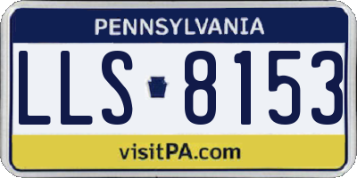 PA license plate LLS8153