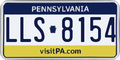 PA license plate LLS8154