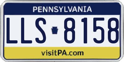 PA license plate LLS8158