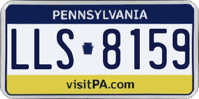 PA license plate LLS8159