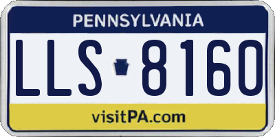 PA license plate LLS8160