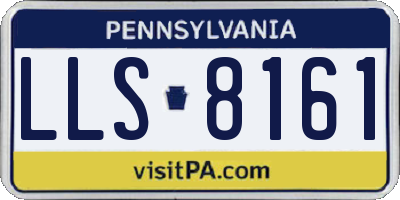 PA license plate LLS8161