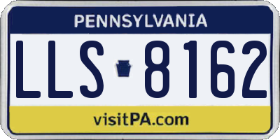 PA license plate LLS8162