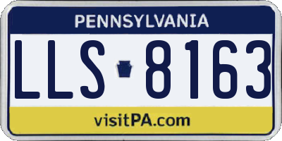 PA license plate LLS8163