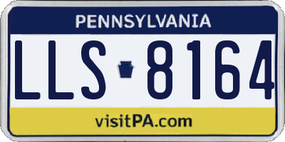 PA license plate LLS8164