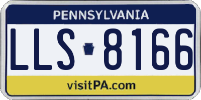 PA license plate LLS8166