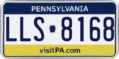 PA license plate LLS8168