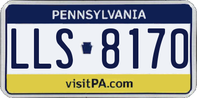 PA license plate LLS8170