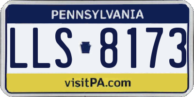 PA license plate LLS8173