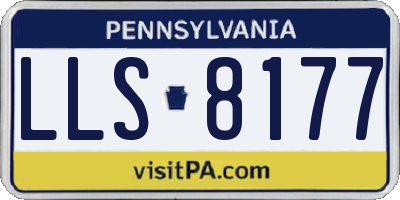 PA license plate LLS8177