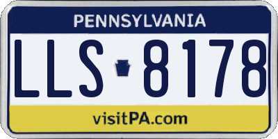 PA license plate LLS8178