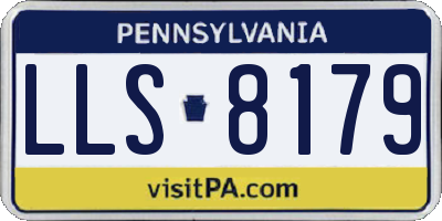PA license plate LLS8179