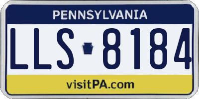 PA license plate LLS8184