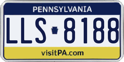 PA license plate LLS8188