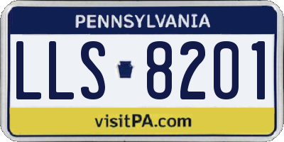 PA license plate LLS8201