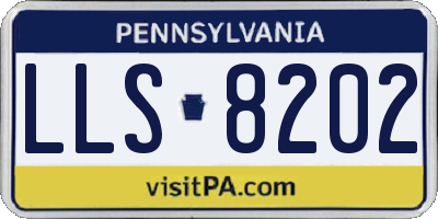 PA license plate LLS8202
