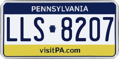 PA license plate LLS8207