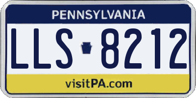 PA license plate LLS8212