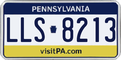 PA license plate LLS8213