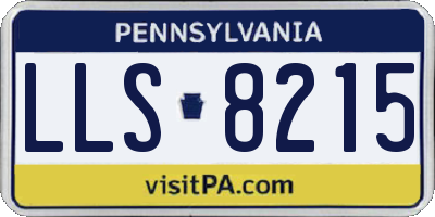 PA license plate LLS8215