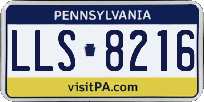 PA license plate LLS8216