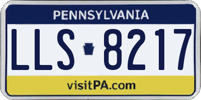PA license plate LLS8217