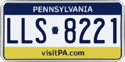 PA license plate LLS8221
