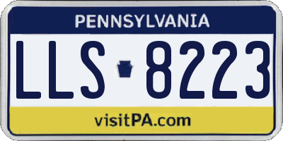PA license plate LLS8223