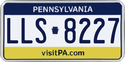 PA license plate LLS8227