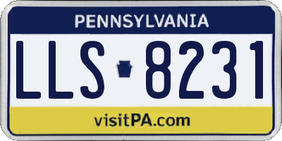 PA license plate LLS8231