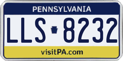 PA license plate LLS8232