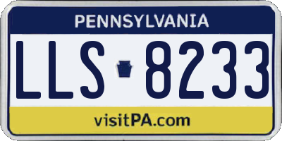 PA license plate LLS8233