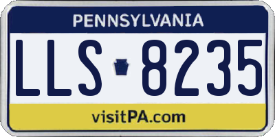 PA license plate LLS8235