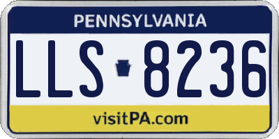 PA license plate LLS8236