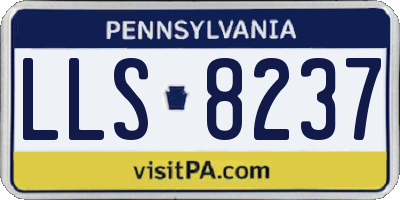 PA license plate LLS8237