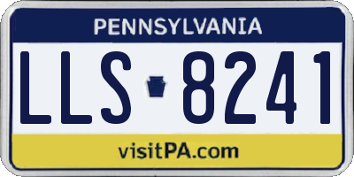 PA license plate LLS8241