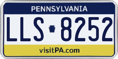 PA license plate LLS8252