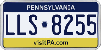 PA license plate LLS8255