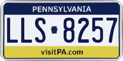 PA license plate LLS8257