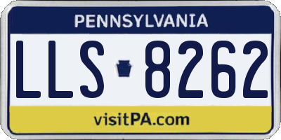 PA license plate LLS8262