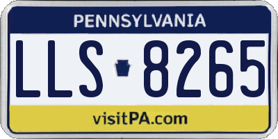 PA license plate LLS8265