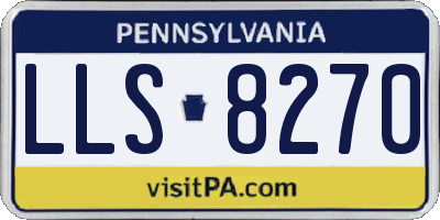 PA license plate LLS8270