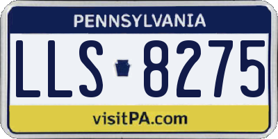 PA license plate LLS8275