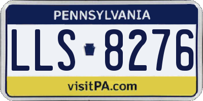 PA license plate LLS8276