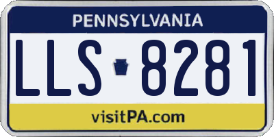 PA license plate LLS8281
