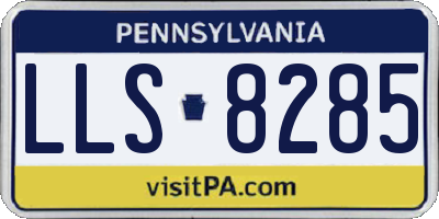PA license plate LLS8285