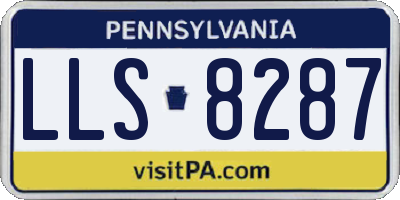 PA license plate LLS8287