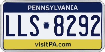 PA license plate LLS8292