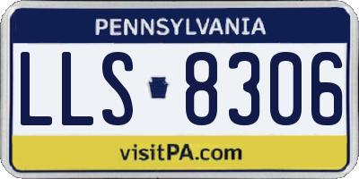 PA license plate LLS8306